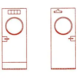 060 Series Passenger Car Doors - Latch Lock w/Twist Or Push/Pull Hardware -- Large Round Windows - Milwaukee Road Style; pkg(2)