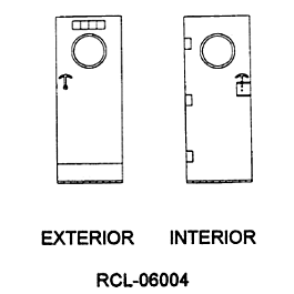 060 Series Passenger Car Doors - Latch Lock w/Twist Or Push/Pull Hardware -- Sliding w/Small Round Window pkg(2)