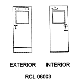 060 Series Passenger Car Doors - Latch Lock w/Twist Or Push/Pull Hardware -- Small Numberboard/Square Oblong Window pkg(2)