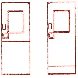 062 Series Air-Activated Passenger Car Doors pkg(2) -- With Oblong Thermopane Windows
