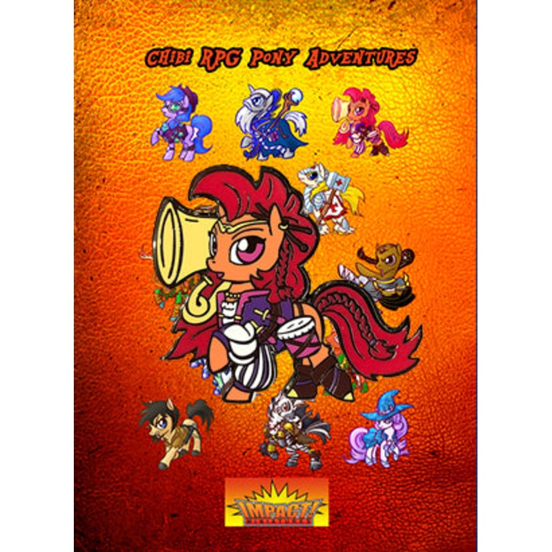 1.5 Hard Enamel RPG Pony Adventure Pin - Bard Pony