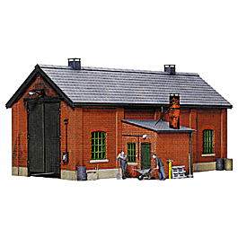 1 Stall Locomotive Shed -- Includes 2 Figures 350 x 222 x 185 mm