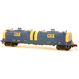 100-Ton Evans Coil Car - Kit -- CSX Transportation (blue, yellow w/round covers)