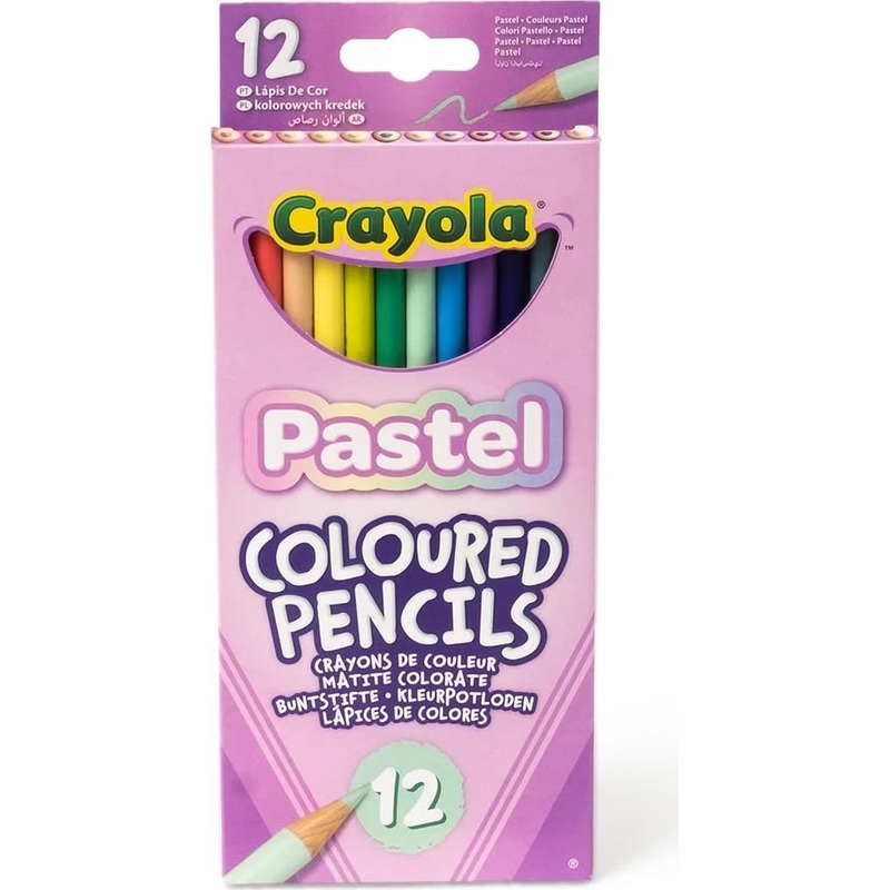 12 Pastel Coloured Pencils