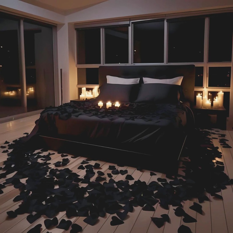 1250 Black Rose Petals | Real Fresh | Boo Bear Factory ( Small Bear Ad-Ons )