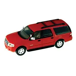 2007 Ford Expedition EL SSP SUV - Assembled -- Unlettered Red w/Modern Light Bar & Chrome Push Bar