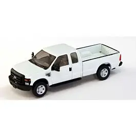 2008 Ford F-250 Super Duty 4X4 Pickup Truck w/Super Cab & Long Box -- MOW White, Black Grille & Bumpers, 18" Argent Wheels