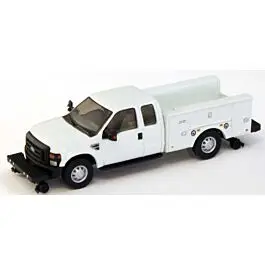 2008 Ford F-350 Super Cab Hi-Rail Truck with Service Body - Assembled -- White, Black