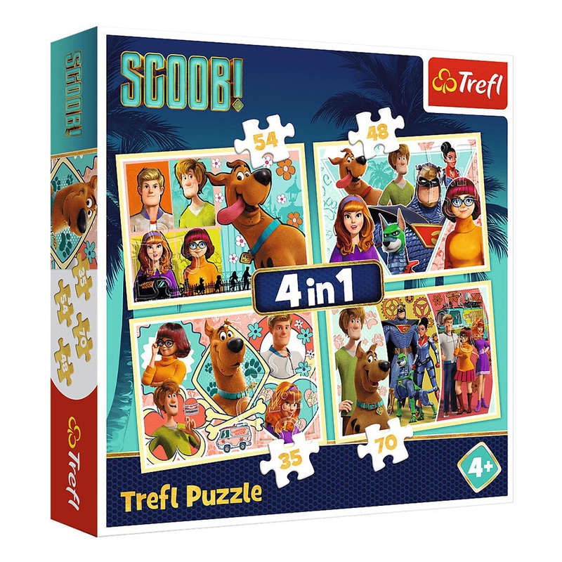 4 in 1 Scooby Doo And Friends Puzzle, 70, 54, 48 and 35 Pieces