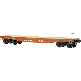 42' Fishbelly Side Sill Flatcar 2-Pack -- Canadian National (CN Tuscan Red)