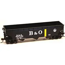 70-Ton 3-Bay Offset-Side Hopper - Kit -- Baltimore & Ohio #527785 (black, yellow, Large B&O, Small Logo)