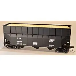 70-Ton Offset Wood Chip Hopper with Ribbed-Side Extensions - Kit -- Chicago & North Western 68165 (black)