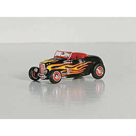 American Automobile - 1932 Ford Hot Rod Roadster -- Limited Edition Black with Flame Design #1