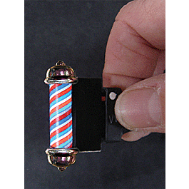 Animated Barber Pole -- For HO or O Scale - Height 1-1/2"3.8cm