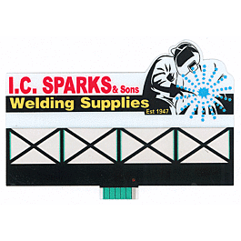 Animated Neon Billboard -- I.C. Sparks Large 4.25 x 2.37"