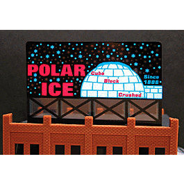 Animated Neon Billboard -- Polar Ice Medium 2.6 x 1.75"
