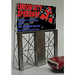 Animated Neon Billboard w/Photo Etched Stanless Steel Support Structure -- Union City Speedway