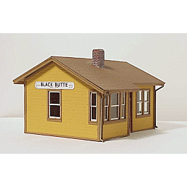 Black Butte Train Order Office (Small SP Depot) -- 1-1/2 x 2"3.8 x 5.1cm