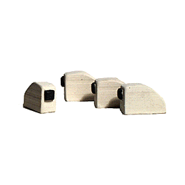 Bumpers (One-Piece, Painted Plaster Castings) -- End Of Track Style Concrete Pennsy Style pkg(5)