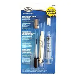 Carded Acrylic Paint Markers - 1/3oz9.9mL -- Make-Your-Own (Includes Marker Barrel, Brush, Cap, Dual Nib Tips & Syringe)