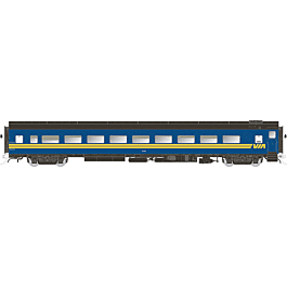 CC&F Lightweight Coach No Skirts - Ready to Run - Super Continental Line(TM) -- VIA Rail Canada #5468 (blue, yellow, black)