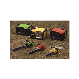 Chain Saws w/Photo-Etched Saw Bars (Unpainted Resin & Metal Kits; pkg(3)