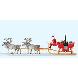 Christmas Sleigh -- Includes Santa, Packages & 4 Reindeer