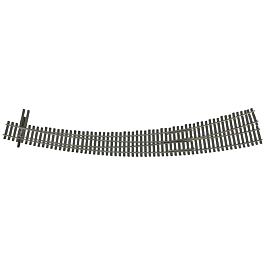 Code 100 Nickel Silver #8 Turnout -- Left Hand Curved