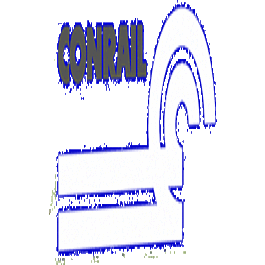 Conrail Flashing Neon Window Sign - Light Works USA -- Oversized Clear Background - Cut to as small as 7/8"2.3cm Diameter
