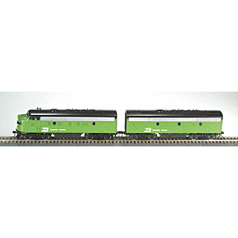 Diesel EMD F9 A (Powered) & B (Dummy) Set -- Burlington Northern (Double Headlights on A Unit)