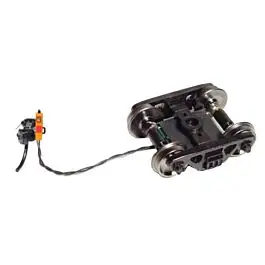 End of Train Device w/Long Wire - Assembled -- Orange Case, 33" Wheels