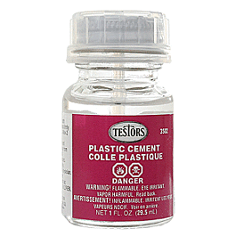 Finished-Product Cement Adhesives -- Liquid Plastic Cement - 1oz29.6mL - Bottle with English/Spanish Labeling
