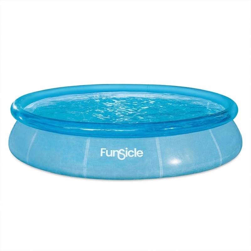 Funsicle 12'x30" Sea-Thru QuickSet Inflatable Ring Top Outdoor Above Ground Pool