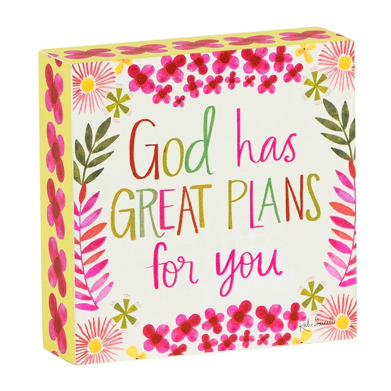 "God Has Great Plans" Box Sign