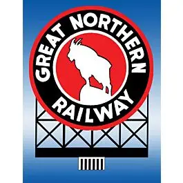 Great Northern Animated Neon Billboard - Light Works USA -- Large for HO & O Scales - 4-5/16 x 4-3/8"10.9 x 11.2cm