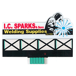 I.C. Sparks Animated Neon Billboard -- 2-1/2 x 1-7/8"6.4 x 4.7cm