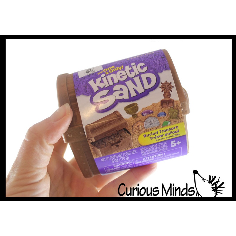 Kinetic Sand Burried Treasure Chest - Stretchy Soft Moving Sand-Like putty/dough/slime