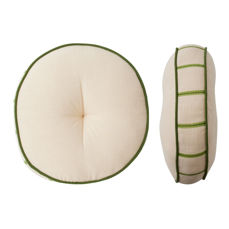 Knox Cotton Round Cushion 40cm Nude/Olive