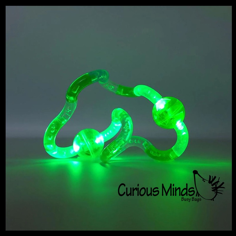 LAST CHANCE - LIMITED STOCK - Tangle Atomic Light Up Braintools Fidget Toy - Bendable Connected Curved Fun Fidget - Textured