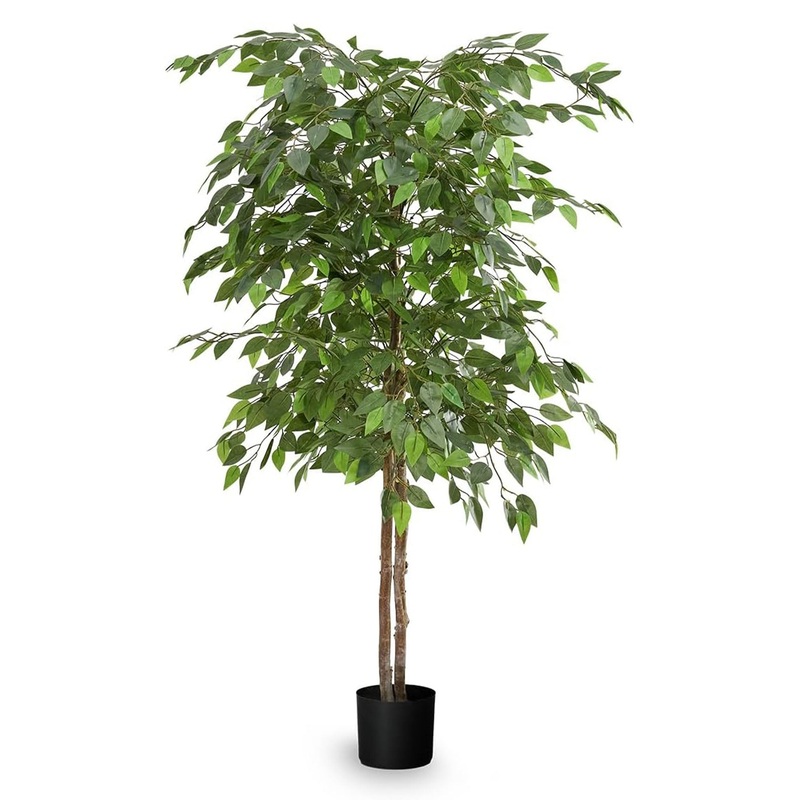 Maia Shop Artificial Ficus Tree 5 Feet Tropical Decoration, 60 Inches (Open Box)