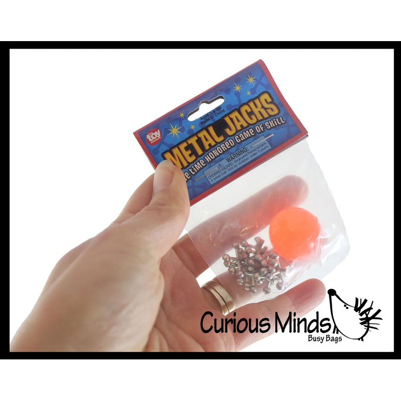 Mini Metal Jacks Game Sets - Tiny Classic Game - Party Favors - Gift Bags - Prizes