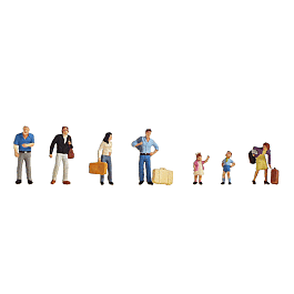 Motel Figure Set w/6 Figures & Luggage