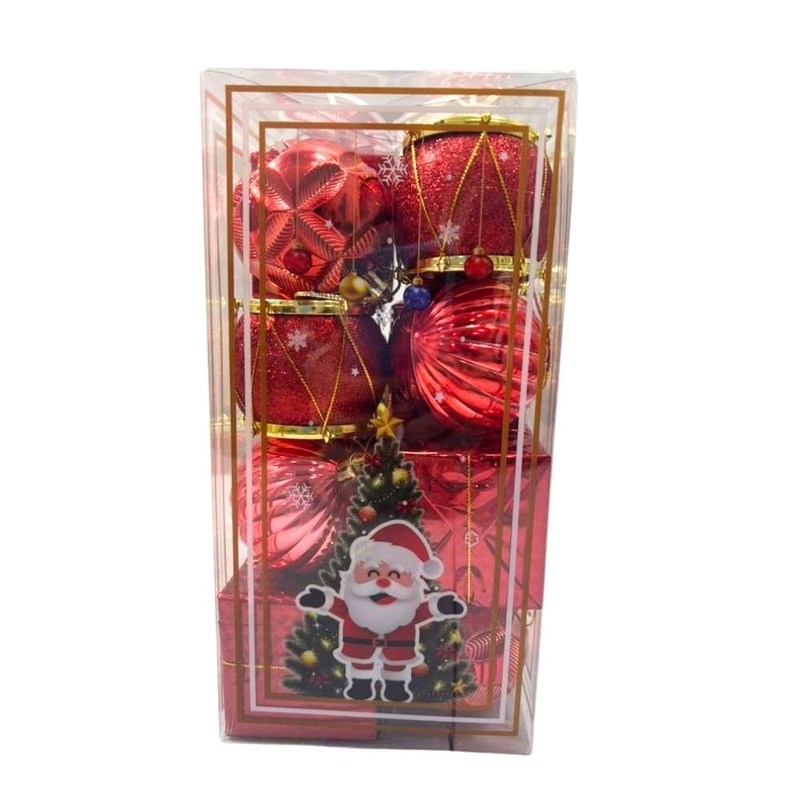 (Net) Golden Box of Christmas Balls and Decorations