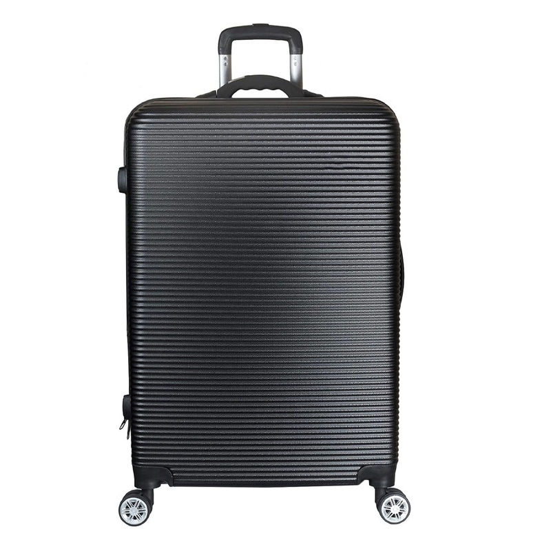 (NET) Luggage Sets Long Lasting ABS Durable Lightweight Hardshell Spinner Wheels 1 pc Black