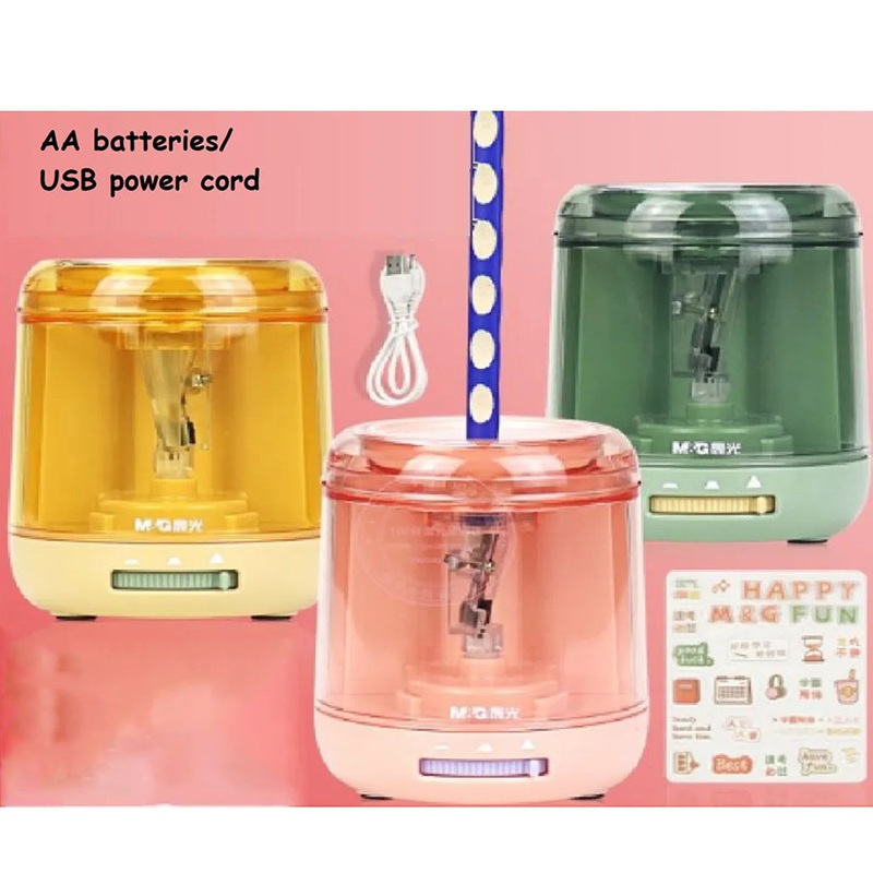 (NET)M&G Rotray Pencil Sharpener Electric pink
