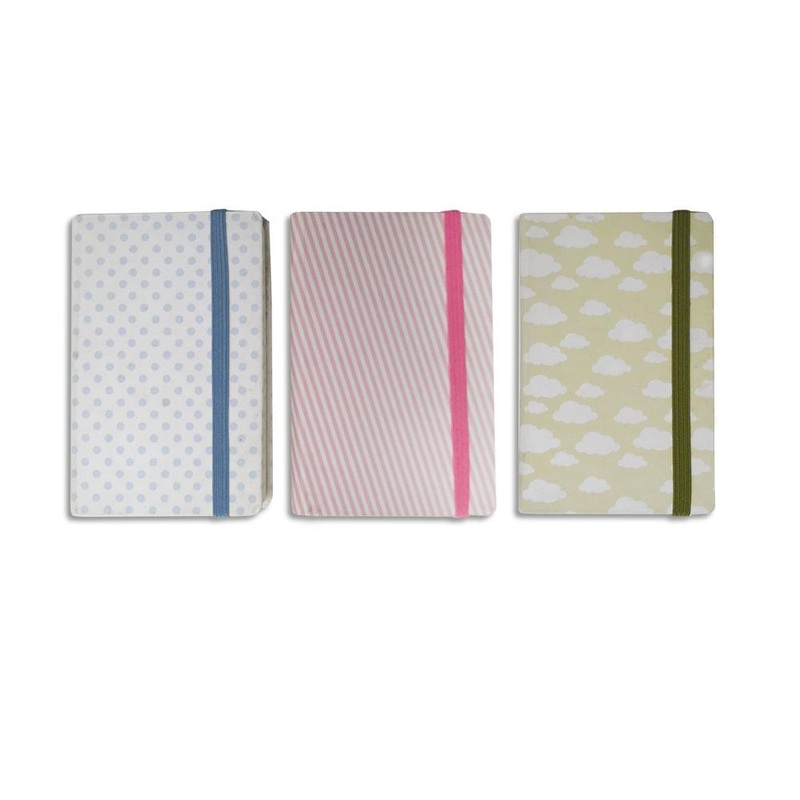 (NET) OPP Paperconcept Baby Shower Notebook Hard Cover 64 Sheets lined / 6.5 x 10.5 cm Light Blue Lined