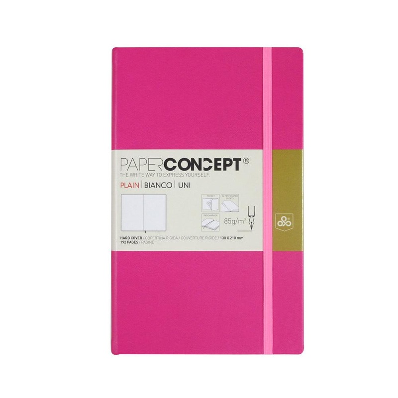 (NET) OPP Paperconcept Executive Notebook PU Fluo Hard Cover Plain / 1321 cm