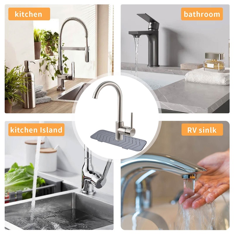 **NET**Silicone Faucet Waterproof Pad Kitchen Accessories / 5961124542126 Black