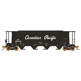 NSC 3800 Cylindrical Covered Hopper 6-Pack - Ready to Run -- Canadian Pacific (black, Script Lettering)