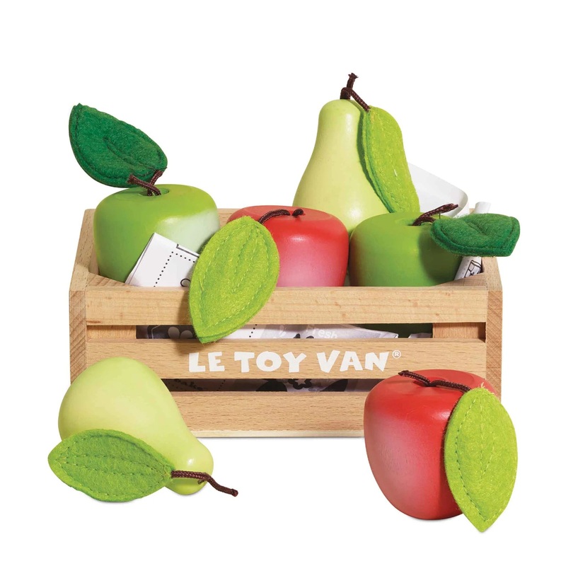Orchard Fruits Wooden Market Crate - 7 Pieces